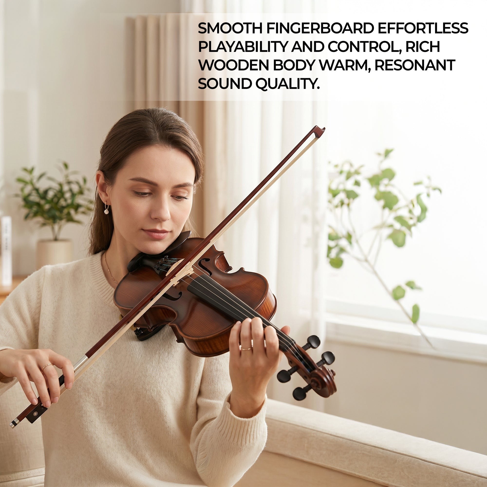 Arctic Apex Full Size (4/4) Solid Wood Violin Set | AR-SVK-01