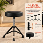 ARCTIC Cosmos 22 Inch 5-Piece Acoustic Drum Set with Cymbals, Hardware, Drum Throne & Drum Sticks - Blue