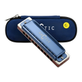 ARCTIC C Scale 10-Hole/20-Tone Premium Harmonica with Case & Cleaning Cloth – For Professionals & Beginners