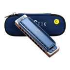 ARCTIC C Scale 10-Hole/20-Tone Premium Harmonica with Case & Cleaning Cloth – For Professionals & Beginners