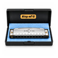 ARCTIC G Scale 10-Hole 20-Tone Harmonica | Premium Mouth Organ with Case & Cloth