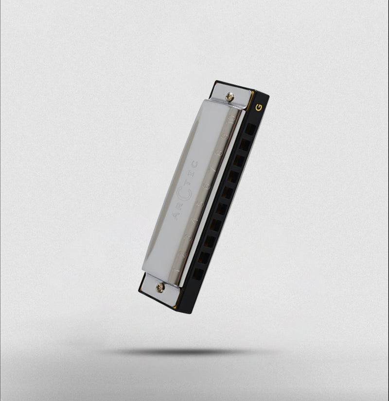 ARCTIC G Scale 10-Hole 20-Tone Harmonica | Premium Mouth Organ with Case & Cloth