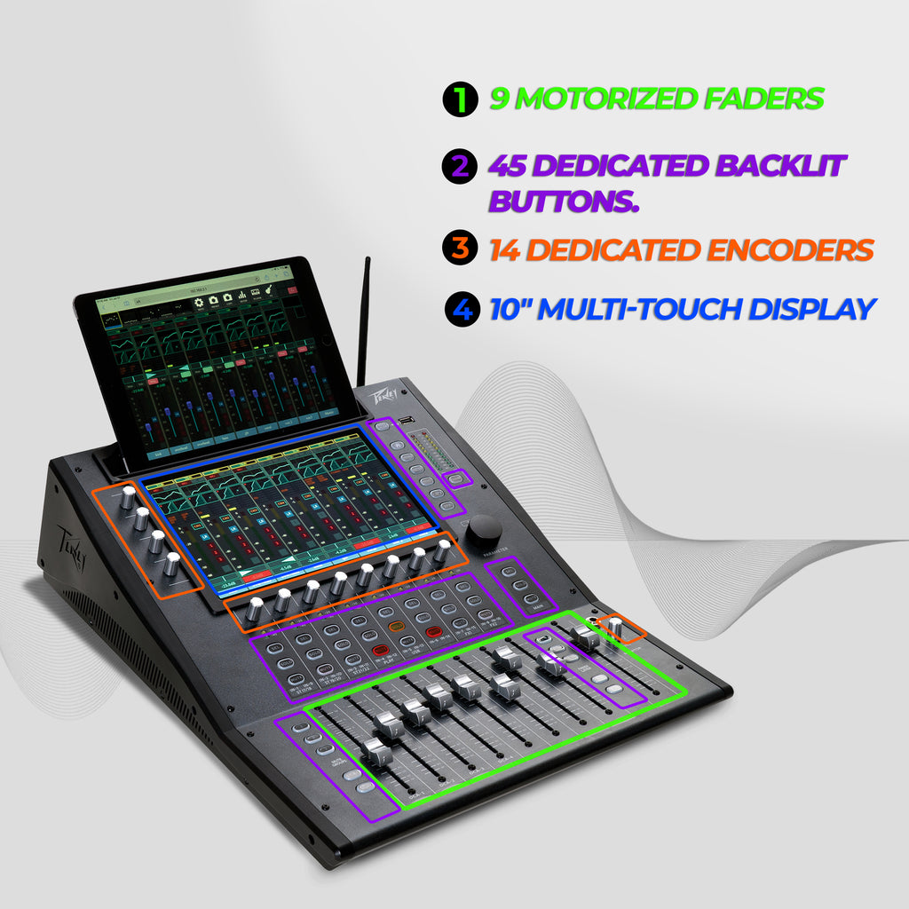 Peavey Aureus 28 Channel Digital Mixer with 10 Inch Touchscreen