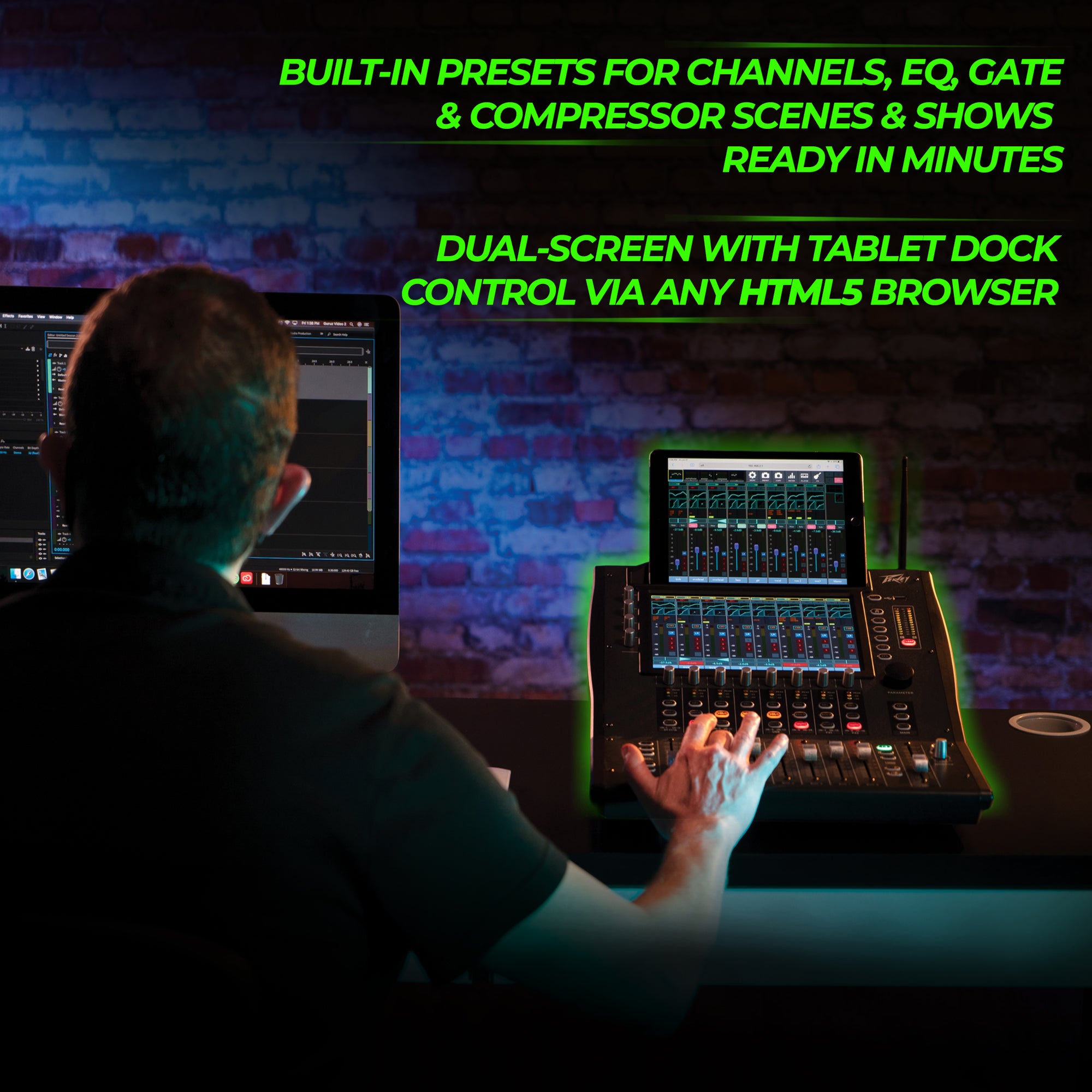 Peavey Aureus 28 Channel Digital Mixer with 10 Inch Touchscreen