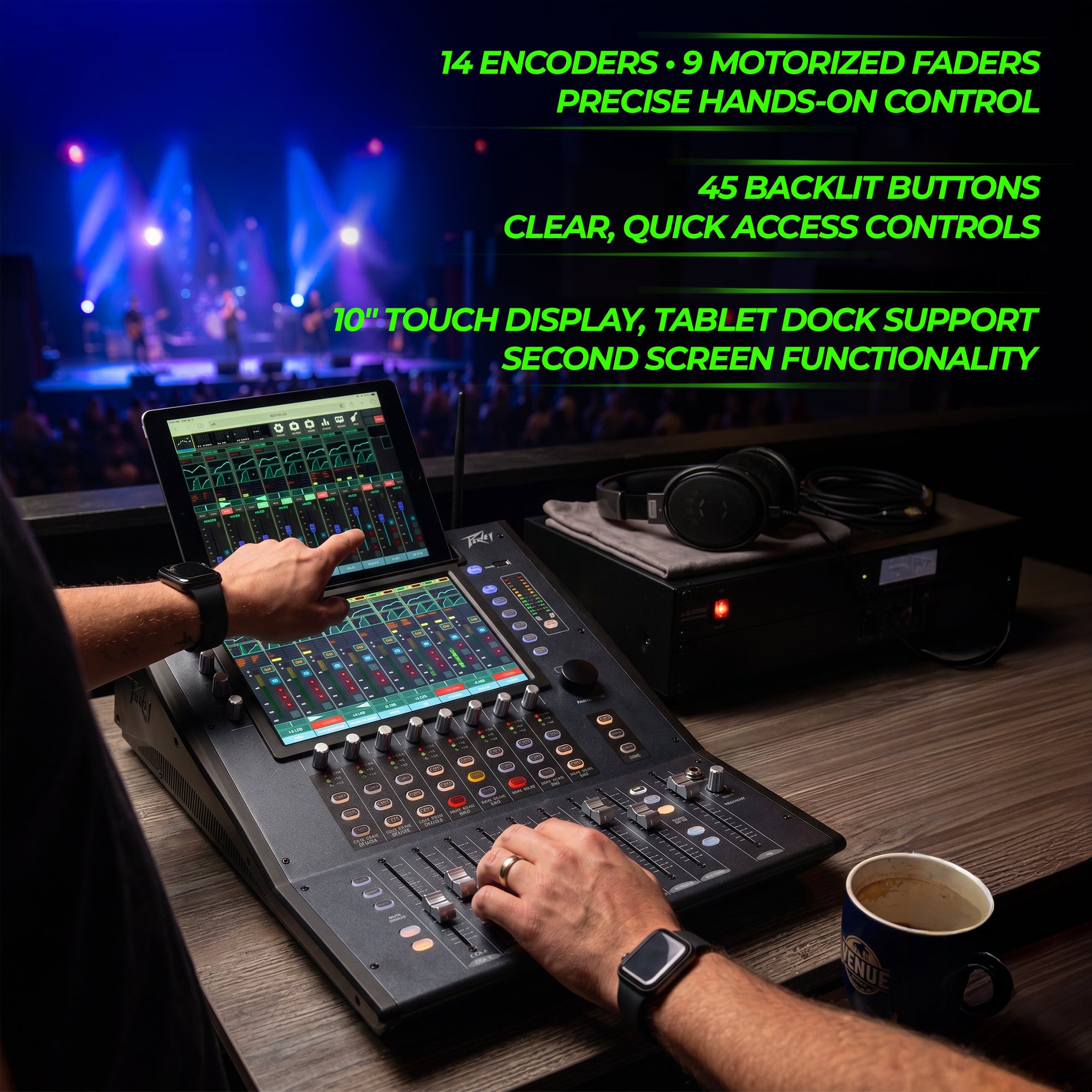 Peavey Aureus 28 Channel Digital Mixer with 10 Inch Touchscreen
