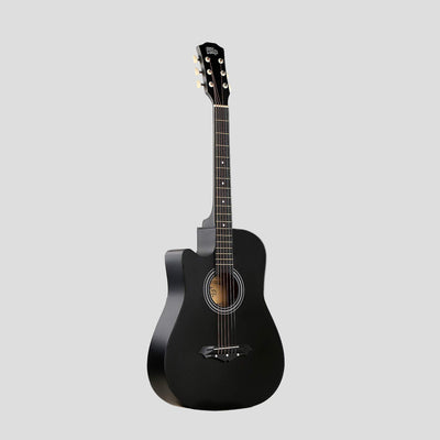 Intern INT-38C-L-BK | 38 inch Acoustic Guitar Set - Black