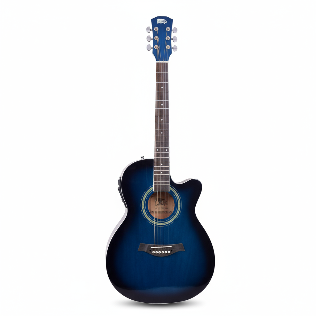 Intern 40 inch Semi-Acoustic Guitar Kit - Blue