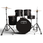 Black drum set with 'Cosmos' branding on a white background