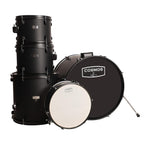 Arctic Cosmos 5-Piece Complete Acoustic Drum Kit (Black) - Full Set with Hardware & Throne