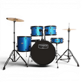Blue drum set with 'Cosmos' branding on a white background