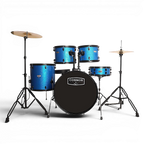 Blue drum set with 'Cosmos' branding on a white background