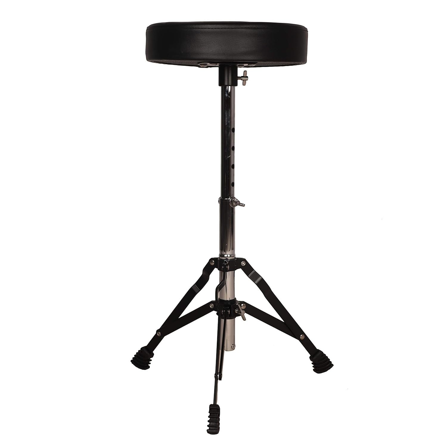 Arctic Cosmos 5-Piece Complete Acoustic Drum Kit (Black) - Full Set with Hardware & Throne