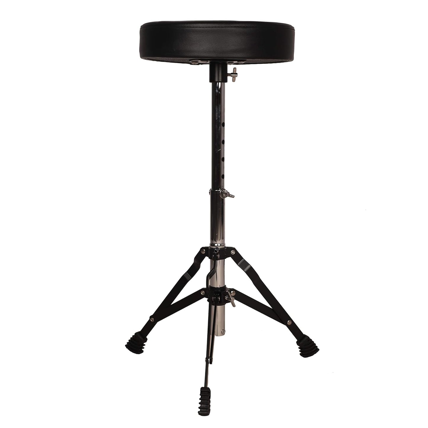 Arctic Cosmos 5-Piece Complete Acoustic Drum Kit (Black) - Full Set with Hardware & Throne