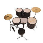 Arctic Cronos 5-Piece Acoustic Drum Kit (Black) with Cymbals, Sticks & Hardware