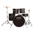 Arctic Cronos 5-Piece Acoustic Drum Kit (Black) with Cymbals, Sticks & Hardware