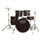 Arctic Cronos 5-Piece Acoustic Drum Kit (Black) with Cymbals, Sticks & Hardware
