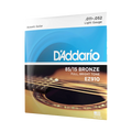 D'Addario acoustic guitar string set packaging with brand name and product details.