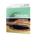 D'Addario acoustic guitar string set packaging with brand name and product details.