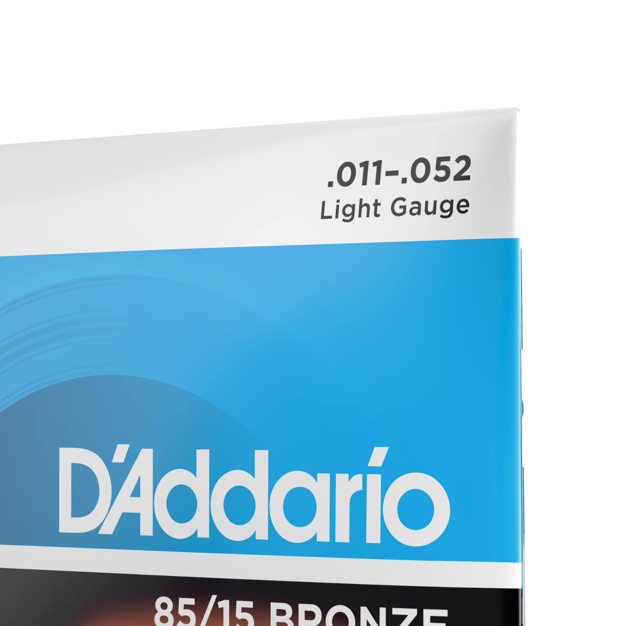 D'Addario guitar string packaging with blue and white design