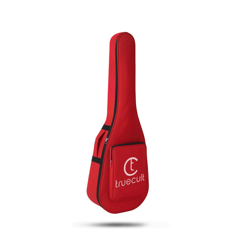 True Cult Acoustic Guitar Bag for 38-42" Guitar | Padded, Adjustable, Travel Gig Case | Red