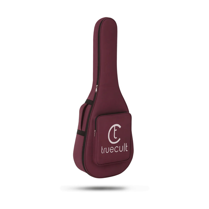 True Cult Acoustic Guitar Bag for 38-42" Guitar | Padded, Adjustable, Travel Gig Case | Wine Red