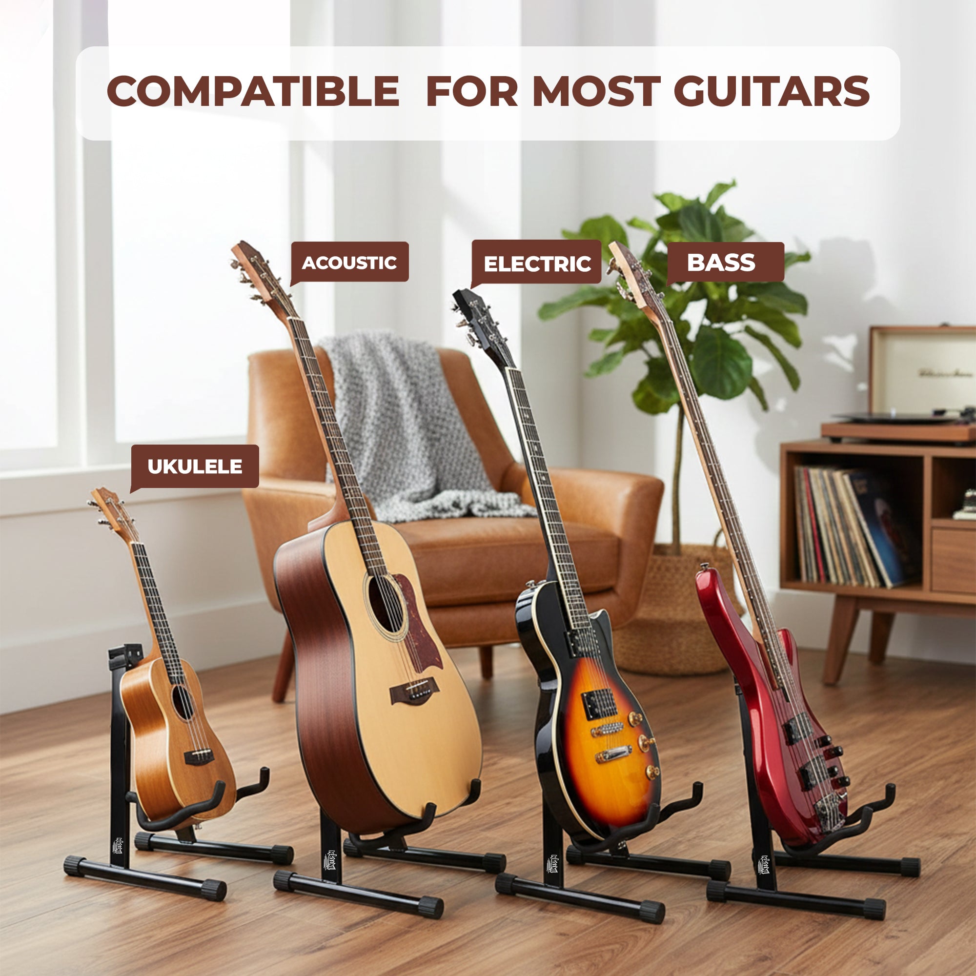 Arctic Universal Foldable A-Frame Guitar Stand | AR-GS-01