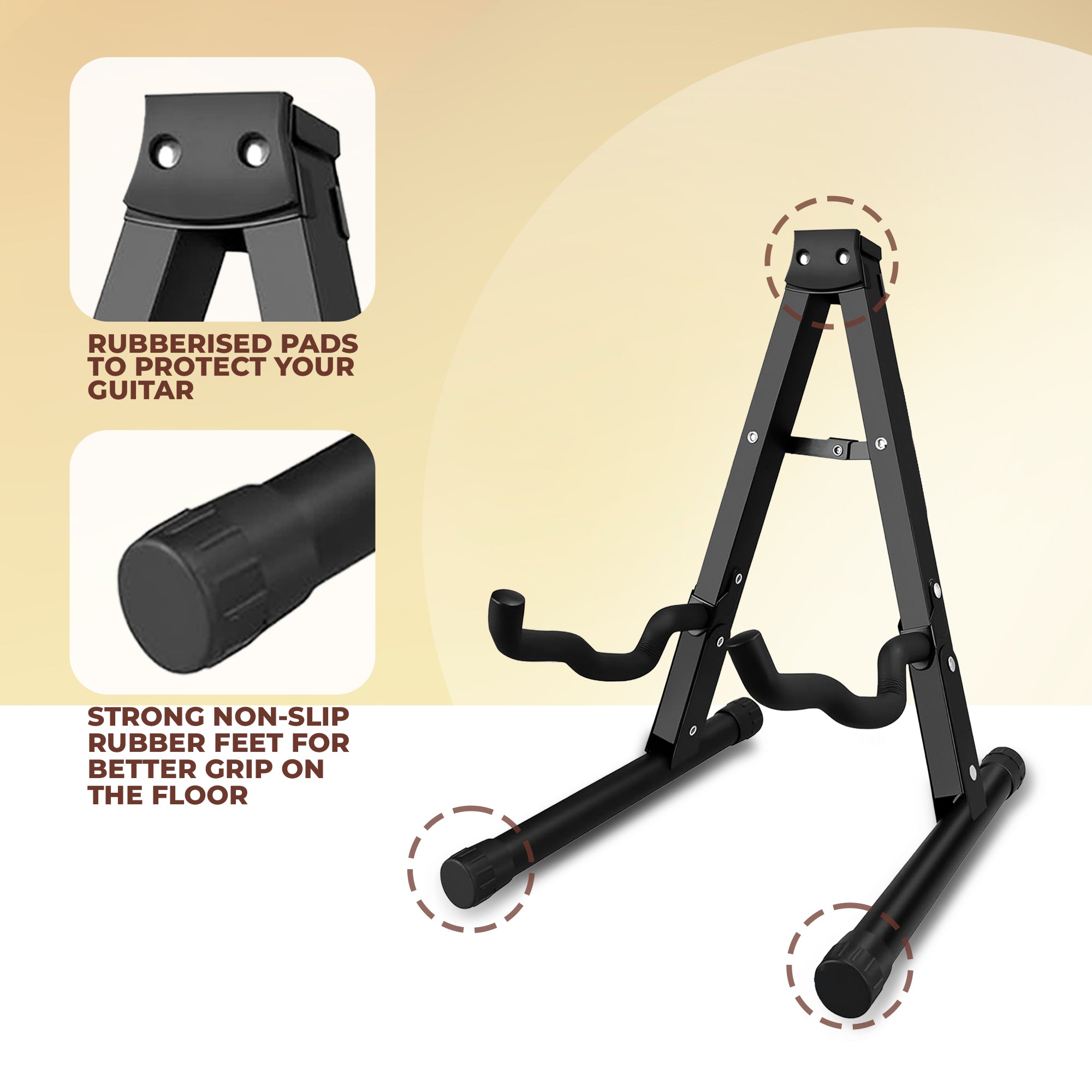 Arctic Universal Foldable A-Frame Guitar Stand | AR-GS-01