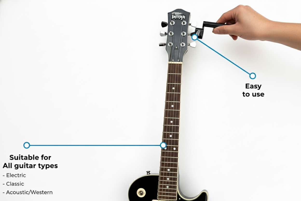 Intern Guitar String Peg Winder for Guitar & Ukulele