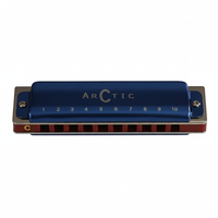 ARCTIC C Scale 10-Hole/20-Tone Premium Harmonica with Case & Cleaning Cloth – For Professionals & Beginners
