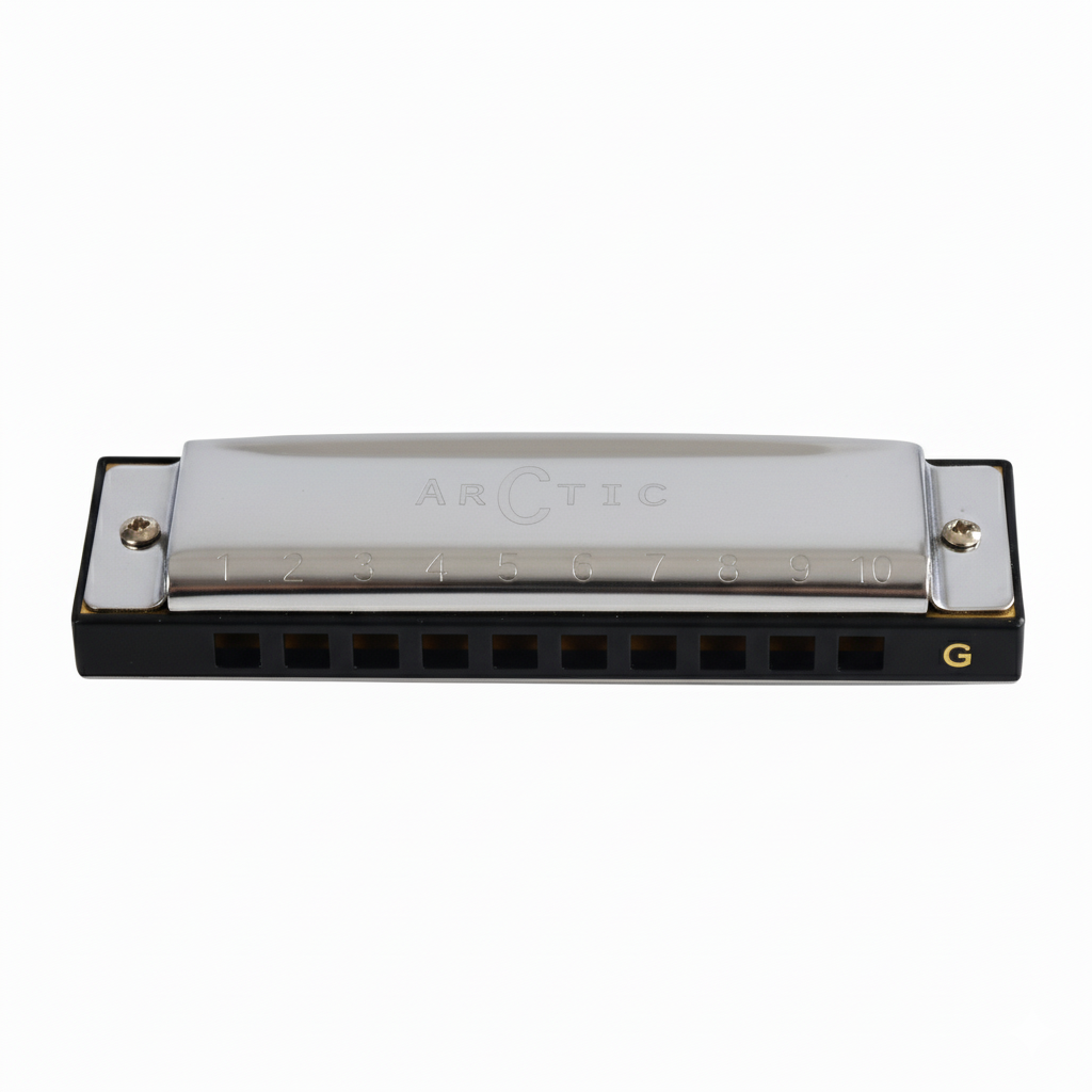 ARCTIC G Scale 10-Hole 20-Tone Harmonica | Premium Mouth Organ with Case & Cloth