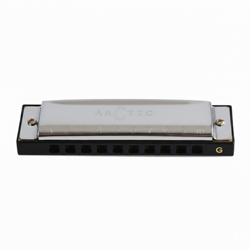ARCTIC G Scale 10-Hole 20-Tone Harmonica | Premium Mouth Organ with Case & Cloth