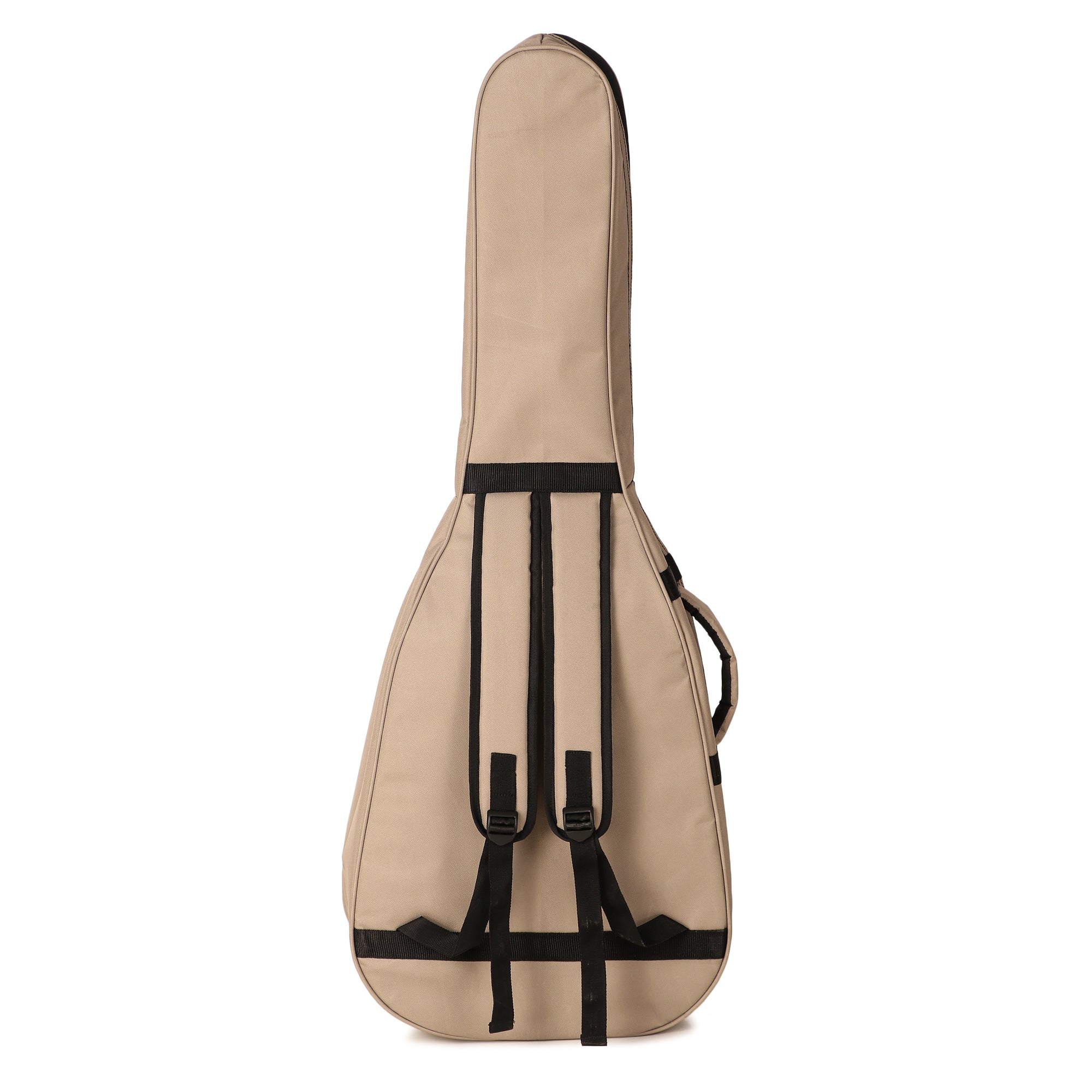 Beige guitar case with black straps on a white background Water-resistant acoustic guitar gig bag for yamaha kadence fender 