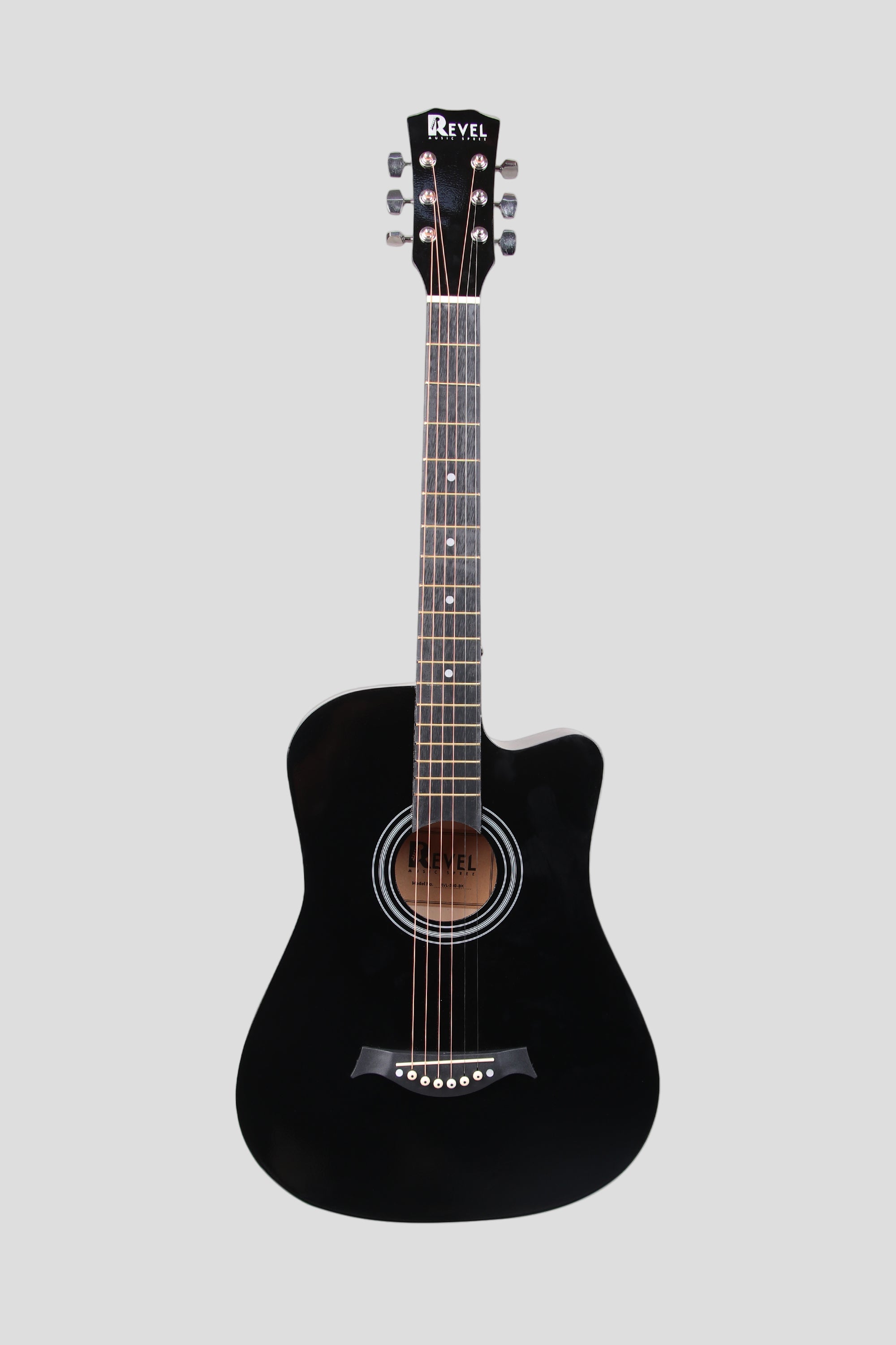 Revel 38 inch Acoustic Guitar with Bags & Picks - Blue Glossy Finish