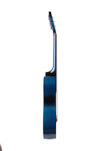 Revel 38 inch Acoustic Guitar with Bags & Picks - Blue Glossy Finish