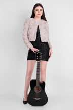 Revel 38 inch Acoustic Guitar with Bags & Picks - Black Glossy Finish
