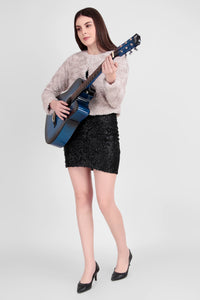 Revel 38 inch Acoustic Guitar with Bags & Picks - Blue Glossy Finish