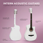 Intern INT-38C-WH | 38" Acoustic Guitar Kit - White Matte Finish
