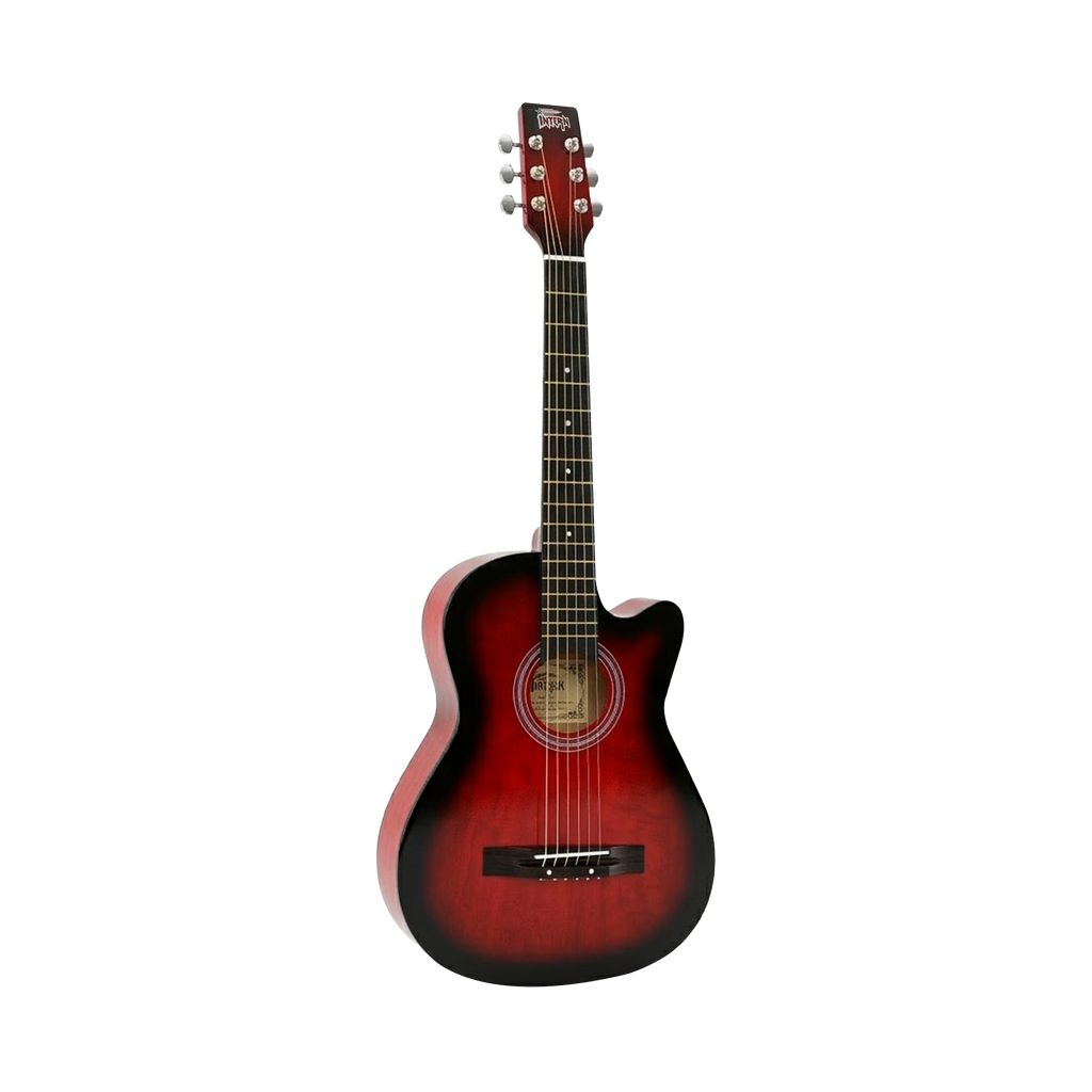 Intern INT-38C-RD | 38" Acoustic Guitar Kit - Red Matte Finish