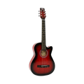 Intern INT-38C-RD | 38" Acoustic Guitar Kit - Red Matte Finish