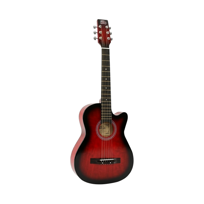 Intern INT-38C-RD | 38" Acoustic Guitar Kit - Red Matte Finish
