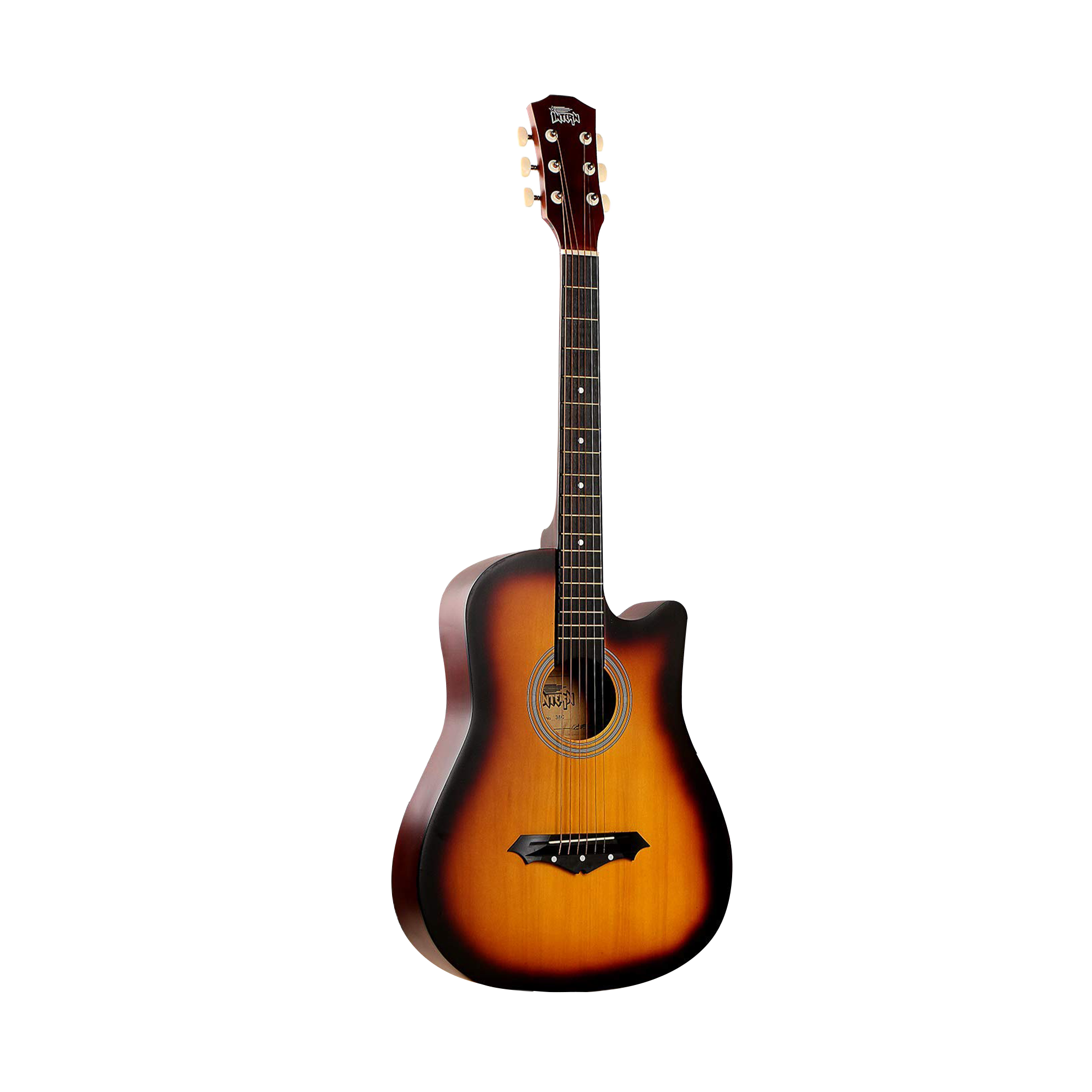 Intern INT-38C-SB | 38" Acoustic Guitar Kit - Sunbrust Matte Finish