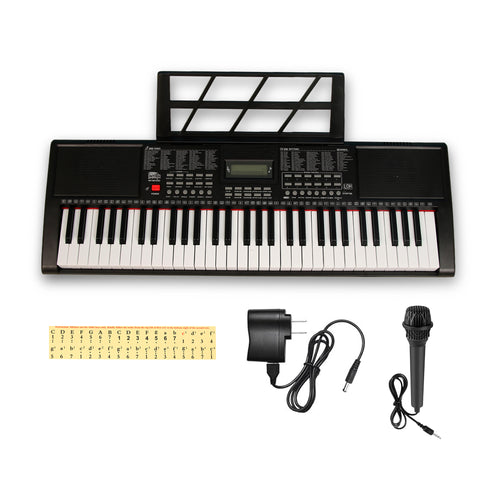 Intern 61-Key Digital Keyboard Piano with Mic and Power Adapter