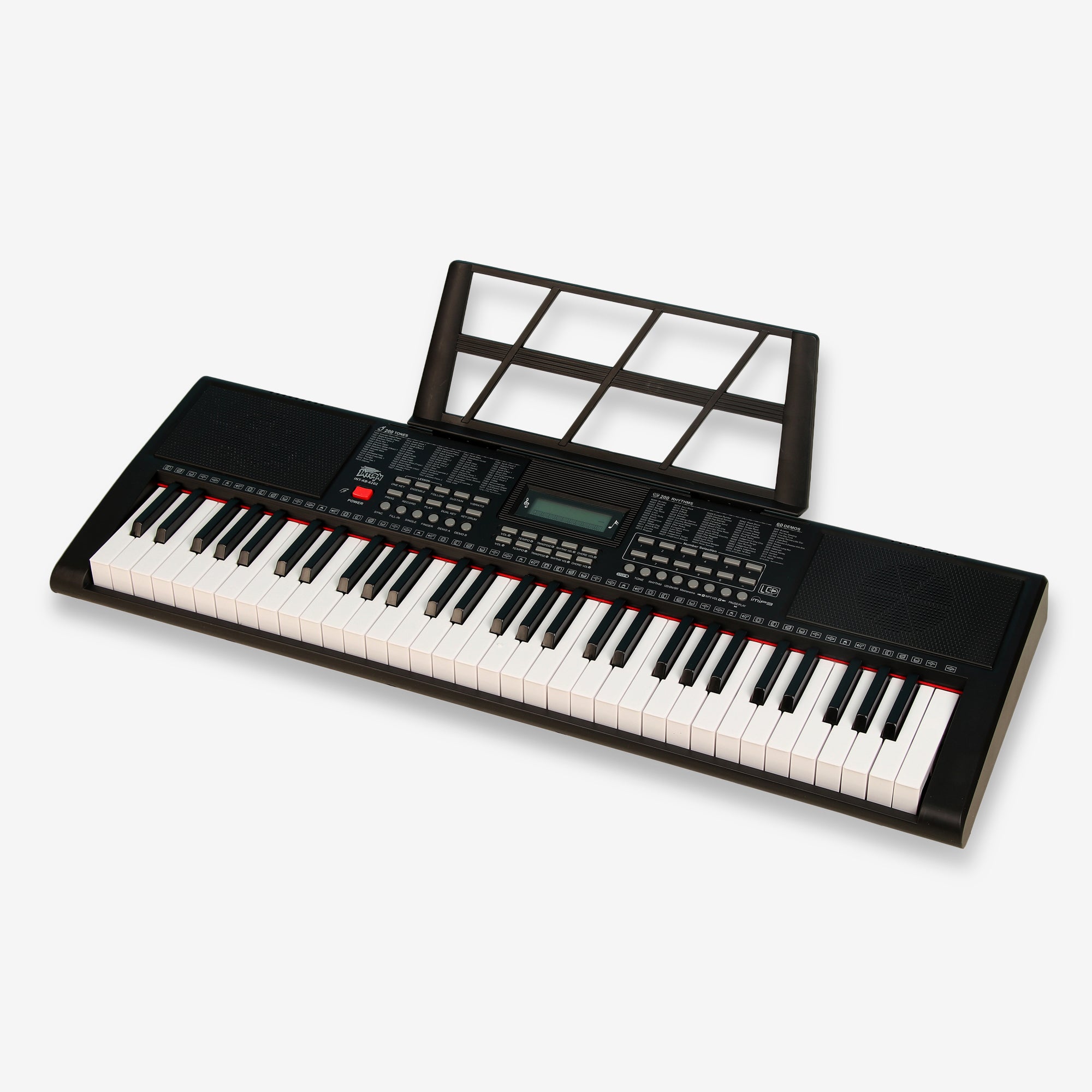 Intern 61-Key Digital Keyboard Piano with Mic and Power Adapter