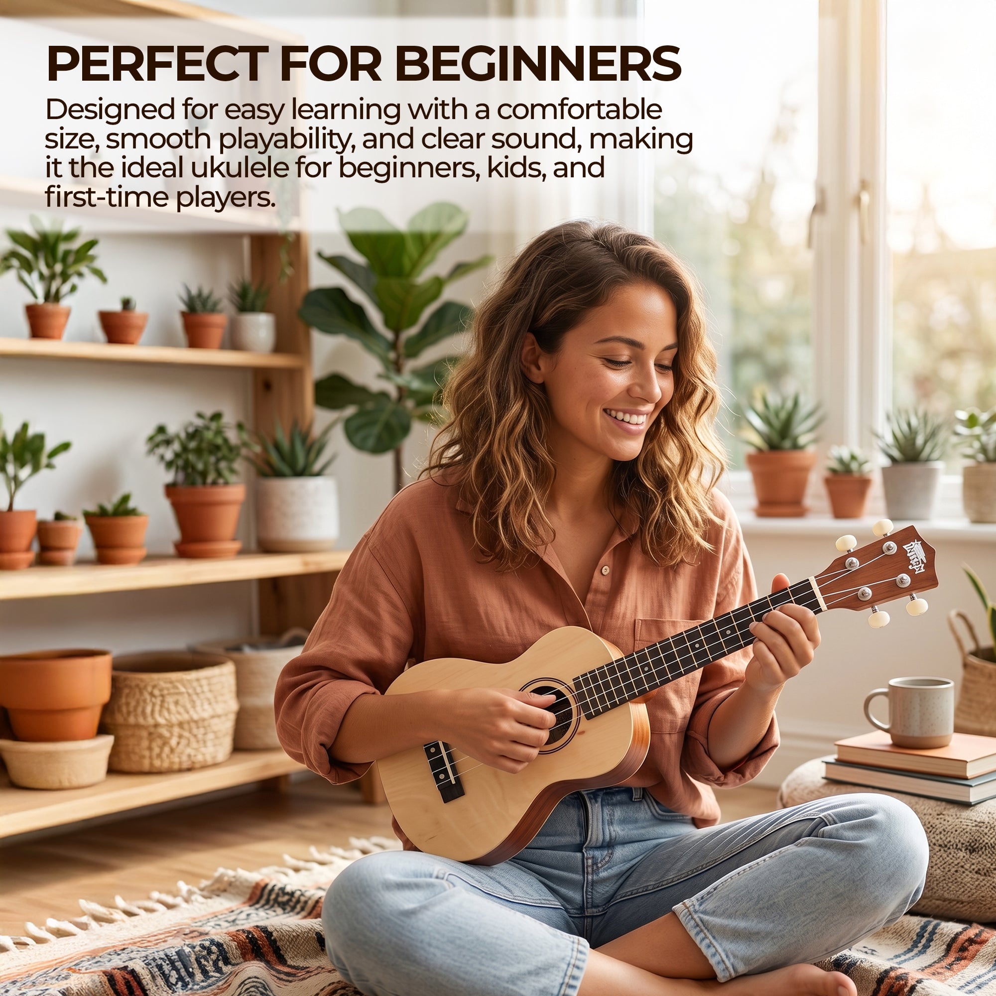 Intern 21 Inch Soprano Ukulele with Carry Bag