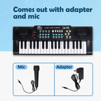 Intern 37-Key Mini Keyboard Piano with Microphone and Power Adapter