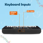 Intern 37-Key Mini Keyboard Piano with Microphone and Power Adapter