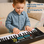 Intern 37-Key Mini Keyboard Piano with Microphone and Power Adapter