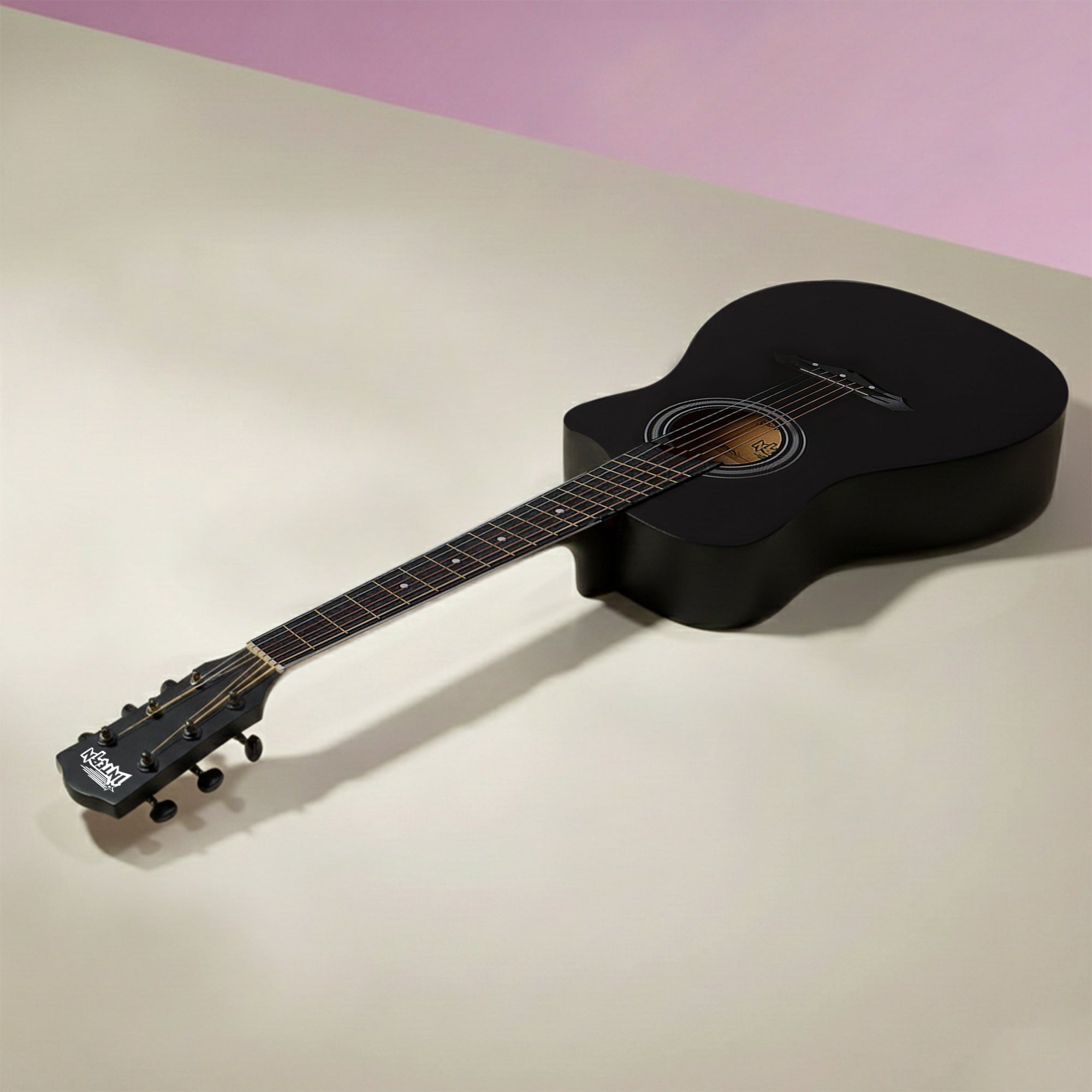 Intern INT-38C-BK | 38" Acoustic Guitar Kit - Matte Black Finish