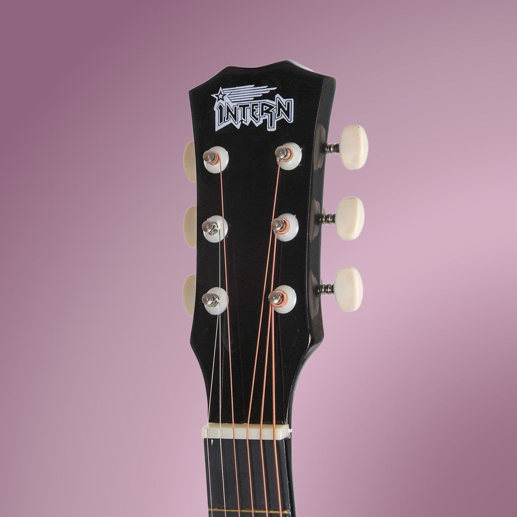 Intern INT-38C-BK | 38" Acoustic Guitar Kit - Matte Black Finish