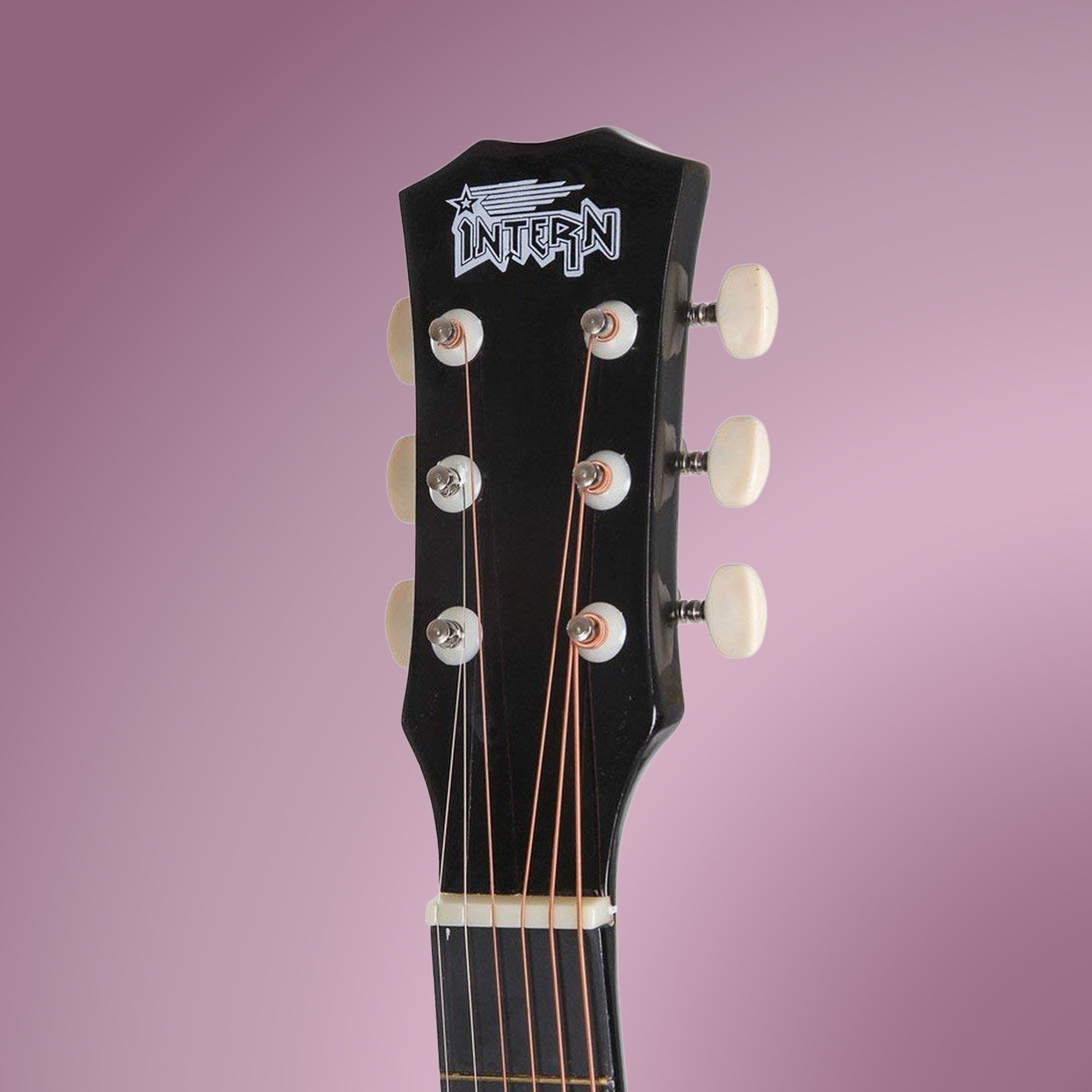 Intern INT-38C-BK | 38" Acoustic Guitar Kit - Matte Black Finish